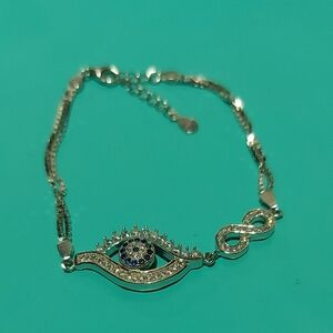 ($5 START!) ALEXIS BITTAR EVIL EYE 925 SILVER BRACLET NWOT!